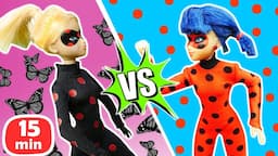 Miraculous LadyBug contre AntiBug⚡️ Une confrontation éternelle. Jeux avec les poupées