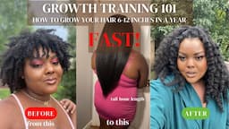 GROWTH TRAINING 101:THREE SIMPLE TIPS TO GROW YOUR 4C NATURAL HAIR 6-12 INCHES IN A YEAR| 4C GROWTH