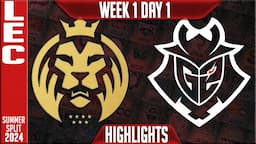 MDK vs G2 Highlights | LEC W1D1 Summer 2024 | MAD Lions KOI vs G2 Esports Week 1 Day 1