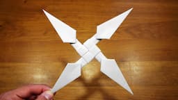 How To Make a Paper Kunai Shuriken (Ninja Star) - Origami