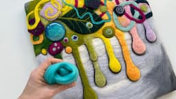 What?! Painting with wool - creative felting art tutorial step by step