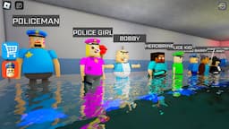 ALL NEW WATER MORPHS in BARRY'S PRISON RUN! POLICE FAMILY,BABY POLLY,NINJA BABY (#Roblox) #obby