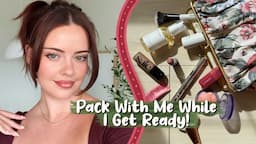 Pack a makeup bag with me while I get ready! + mini vlog 🏔️