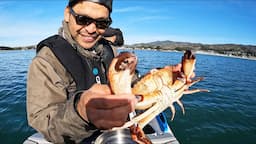 Massive Rock Crab - We Cooked and Ate it On A Jet Ski