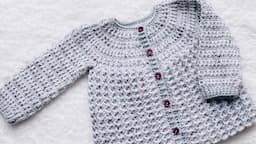 Como tejer cardigan, chaquetita o abrigo con ganchillo, gancho, crochet SUPER FACIL #crochetforbaby