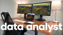 Remote data analyst desk setup (work from home)