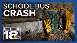 Three students, school bus driver critically hurt after Kentucky crash