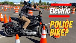 I RODE A Harley Electric LIVEWIRE Motorcycle On A POLICE COMPETITION COURSE!