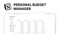 How to track Personal Budget in Notion 2024