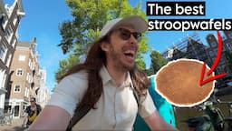 Exploring Amsterdam to find the best stroopwafel | Evan Edinger Travel Vlog