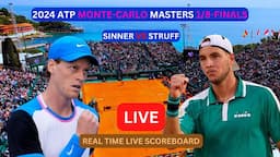 Jannik Sinner Vs Jan-Lennard Struff LIVE Score UPDATE 2024 ATP Monte-Carlo Masters Tennis 1/8-Finals