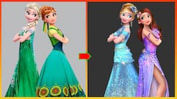 Frozen: Elsa Anna Glow Up - Frozen Disney Princesses Glow Up Art