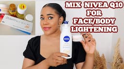 HOW TO SAFELY LIGHTEN SKIN WITH YOUR REGULAR FACE AND BODY CREAM/LOTION. Nivea Q10 Vitamin C