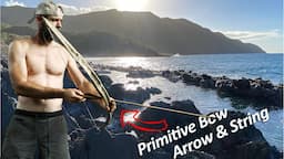 Island Survival Challenge: Bamboo Bow Build, Hunt, Catch & Cook