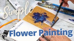 Simple Flower Painting Tutorial - Paint Along for Relaxation