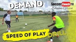 SoccerCoachTV - How Fast Can Your Team Play? Try this "Speed of Play" Drill to find out.