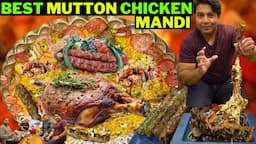 BEST MUTTON CHICKEN KABAB MANDI AUTHENTIC ARABIC STYLE MANDI AT ALQURESH FOOD MAUJPUR DELHI