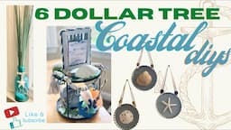 6 Nautical Coastal Dollar Tree DIYs, tiered tray ideas & wall art