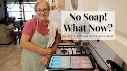 NO SOAP! WHAT NOW? Easy DIY Melt and Pour Goat Milk Soap.