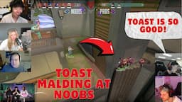 Toast Malding & Losing His Mind with the NOOBS | Gets a Compliment from PRO Derrek & Demon1