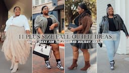 11 PLUS SIZE THANKSGIVING & FALL OUTFITS FOR A LARGE BELLY | HOW TO DRESS YOUR APPLE SHAPE | FHTC