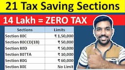 Save Income Tax with 21 Sections in Old Tax Regime | Income Tax Calculation [Hindi]