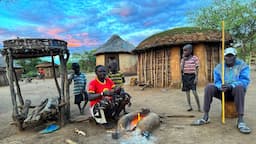 Evening routine in the village/cooking traditional village food for supper