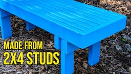 This springtime garden bench is easy to make with basic power tools