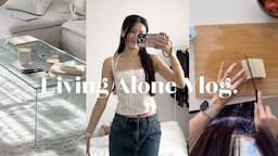 days in my life living alone | an introvert homebody life, cooking & eating comfort food at home