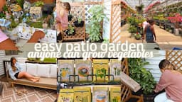 Easy Patio Garden Anyone Can Grow Vegetables | outdoor space, porch decor, gardening on a deck