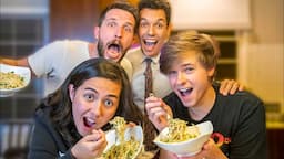 ELLE MILLS & LUKE KORNS Review Our Cooking | Pasta Aglio e Olio