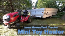 Use your yard tractor to pull a camper