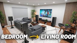 Modern Living Room Tech Setup Tour & Transformation 2024!