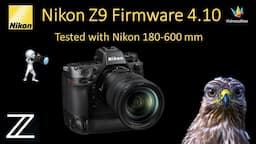 Nikon Z9 Firmware 4.10 Testing with Nikon 180-600 mm. Game Changer for Bird Photography?