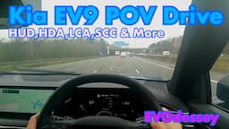 Kia EV9 POV Drive,HUD,HDA,LCA & Manual Battery pre-condition & more demonstrated