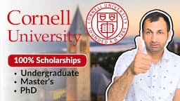 100% Scholarships for INTERNATIONAL STUDENTS at Cornell University | Undergrad, Masters, PhD