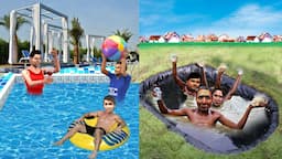 5 Star Luxury Hotel Swimming Pool Vs Village Swimming Pool Hindi Kahani Moral Stories Comedy Video