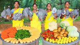 GUINEA FOWL GHEE MASALA ROAST | Traditional  Kini Kozhi Vegetable Ghee Masala Roast | Village BABYS