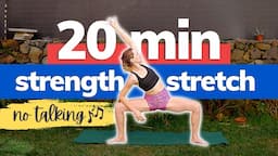 No talking 🎶 20-min full-body YOGA FOR STRENGTH & FLEXIBILITY | yoga for stress and tension relief