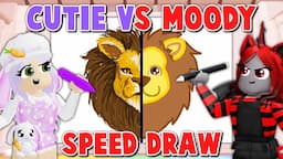 CUTIE vs MOODY in Speed Draw! | Roblox