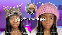 CROCHET WITH ME | Are Cat Beanies Weird?!, Winter Chunky Beanie Pattern