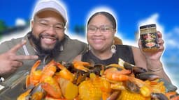 SNOW CRAB SEAFOOD BOIL MUKBANG WITH WITH @Bloveslife SPICY SMACKALICIOUS SAUCE!