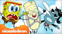 SpongeBob | Momen Aksi 40 MENIT dari SpongeBob + Gunting Kertas Batu 💥 | Nickelodeon Bahasa