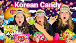 Trying KOREAN Candy for the FIRST TIME! Candy Taste Test!