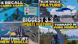 Biggest Update 3.3 Is Here | Blue Whale & Fighter Jet Vehicle | Grappling Hook | PUBGM