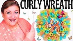 How to Make a Basic Curly Deco Mesh Wreath Summer Butterfly DIY Tutorial