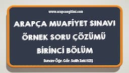 Arapça Muafiyet Sınavına Hazırlık Soru Çözümü (1) Soru 1 - 5