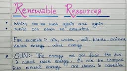 10 lines on Renewable Resources in English|Essay Renewable Resources in English|Renewable Resources