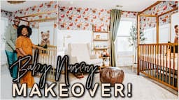 BABY ROOM REVEAL! | Gender Neutral Nursery Makeover  | Boy Nursery Ideas | Peel and Stick Wallpaper