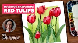 How to Sketch Tulips in Watercolour